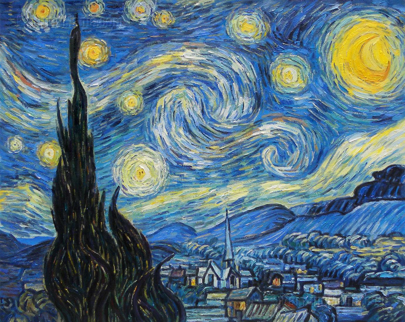 Artwork inspiration for the Van Gogh: Emotions & Spiral Clouds painting workshop