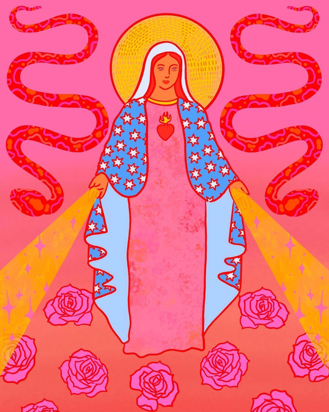 Artwork inspiration for the Sacred & Superstitious painting workshop